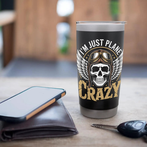 Insulated Stainless Steel Tumbler For Aviation Lovers Flight Deck Vibe Drinkware Cup Perfect For Pilots And Glider Fans