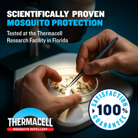 Scientifically proven lab test of Rechargeable Patio Mosquito Repeller With 20 Foot Zone Of Protection, DEET-Free, black