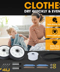 Drum Roller Kit With Drive Belt And Idler Pulley For Maytag Neptune 3000 Series with mother and child doing laundry