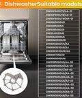 Dishwasher Mesh Filter Replacement DD81-01635A with dishwasher models chart, showing compatible models for sump filter use.