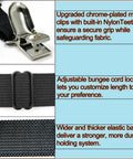 Adjustable Elastic Sofa Straps Keep Your Couch Slipcovers Locked Down Tight And Stop That Couch Jumpin Forever Heavy Duty Stretch Bungees With Grabber Clips Secure Any Sectional Recliner Or Loveseat Quick Fix Black Set showing clips and adjustable bungee design.