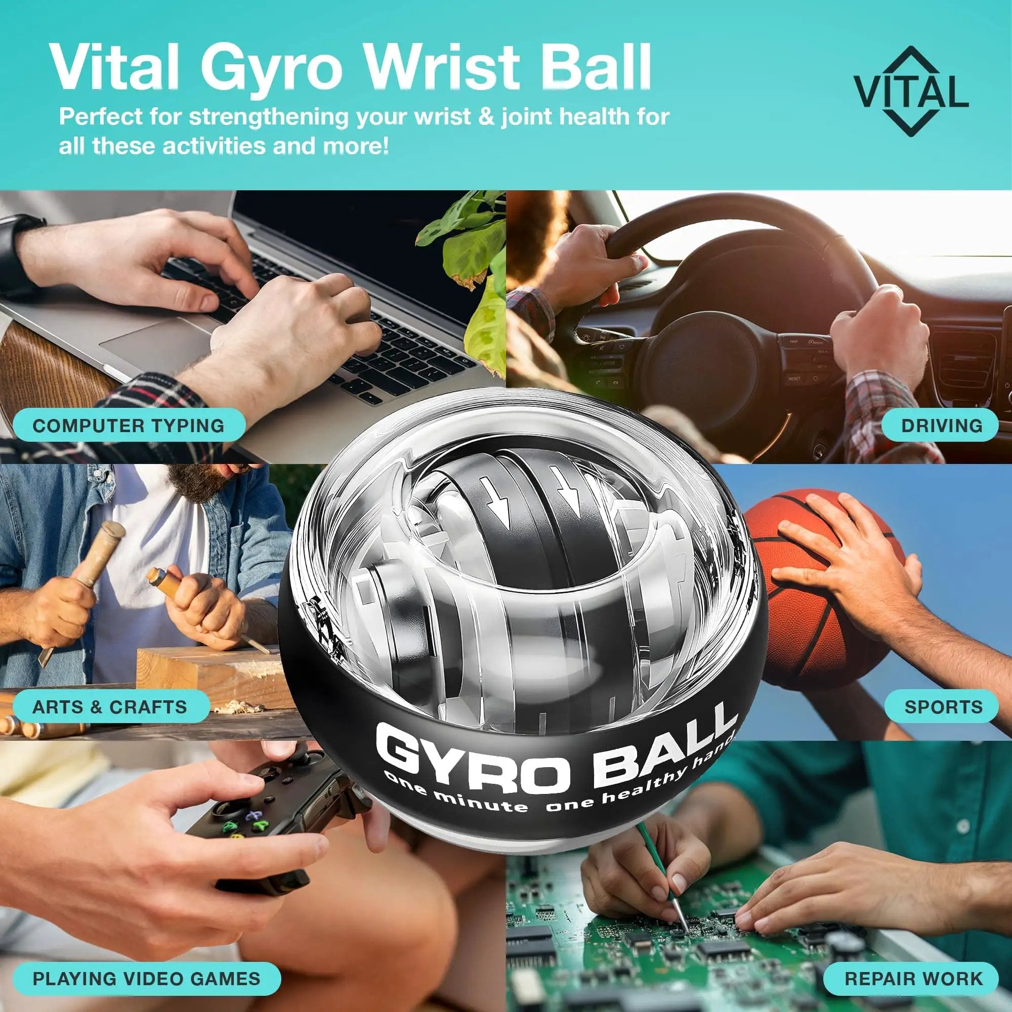 VXB Gyro Wrist Ball Exerciser - Thumbnail 5