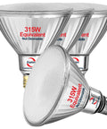 315W Equivalent PAR38 LED Flood Light Bulb 4300 Lumens Daylight 5000K Non Dimmable Outdoor Full Glass Waterproof And Anti Ageing 4 Pack