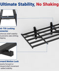 Two Pack 2x6ft Heavy Duty Garage Wall Shelving System With 1200 Lbs Capacity Wall Mounted Shelves showing stability features