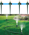 Two Pack Metal Lawn Sprinklers With Brass Heads And Aluminum Spike Base, 360 Degree Adjustable Nozzles for large area