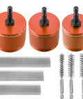 Copper Pipe Cleaner Drill Set With Pro Grade Durable Aluminum Housing, External Stainless Wire Bore Brushes, Inner Tube Cleaning Brushes