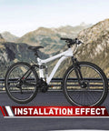 Mountain bike featuring 120mm 6-Bolt Disc Brake Rotor Replacement for Mountain Bikes and E-Bikes DIY-Friendly Easy Install.