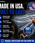 Heavy Duty Clear Pallet Covers Hella Tough American Made Tarp For Warehouse Racks And Outside Gear No Sweat Shielding From Rain Snow Dust With Solid One Month UV Resistant Coating Bulk Pack Of One Hundred 1.5 mil thick LDPE construction.