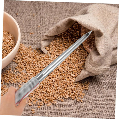 Stainless Steel Grain Sampler Probe Tool With Rubber Grip For Outdoor Gardening And Farm Use sampling wheat from sack