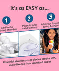 Retro Tabletop Shaved Ice Maker With Heavy Duty Stainless Blades And Cups Whip Up 20 Fresh Snow Cones And Cold Slushies Straight Up Chill Summer Beat The Heat Party Essential Pure White steps for use