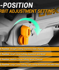 3-position orbit adjustment setting on Tough As Nails Corded Jigsaw Saw, highlighting cutting options for different materials.