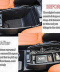 Center Console Organizer Tray For Ford Escape 2020 To 2026 And Bronco Sport 2021 To 2026 ABS Armrest Storage Box Insert
