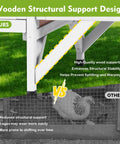 Comparison of wooden structural support design for Cozy Two Chickens Outdoor Coop With Expandable Run Small Wooden Hen House