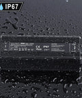 IP67 Waterproof LED Driver 120W Power Supply For LED Strip Lights, 24V DC Output shown on wet surface, 3 Prong Plug