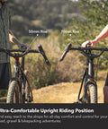 Cyclists with Top Shelf Aluminum Drop Bar With 50mm Rise And 44cm Width For Road, Gravel, Touring, And Commuter Bikes