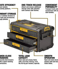 ToughSystem 2.0 3 Drawer Tool Organizer and Storage Module with Ball Bearing Slides, open drawers showing storage space
