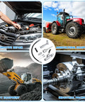 8 Piece Grease Gun Fittings Kit With 90 Degree Coupler And Sleeves for automotive, agricultural, heavy, and industrial use