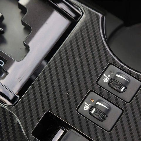 Dope ABS Carbon Fiber Gear Panel And Shifter Console Upgrade Revamps Your Toyota 4Runner Ride With Fresh Cockpit Trim showing controls and trim details.