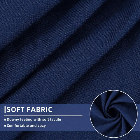 Close-up of navy fabric texture for Waterproof Cushion Covers Stretch Sofa Slipcover For Dog Hair Stains Spills Washable Non Slip TPU Lined Outdoor Patio Furniture Replacement Navy 1 Piece Small, highlighting soft feel and comfort.