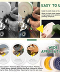 Badass 3 Inch Buffing Polishing Wheel Kit Featuring Workhorse Sisal Denim And Ultra Plush Cotton Buffer Discs in use for polishing.