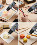 Powerful Dual Temperature Heat Gun With 572F And 1112F Settings Overload Protection Four Nozzles 900 To 1300W Hot Air Tool in crafting use