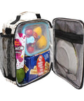 Insulated Kids Lunch Bag For Outdoor Camping Large Capacity Fits Lunch Boxes Water Bottles Snacks And Fruit 10.5x9.5x3.5 Inches