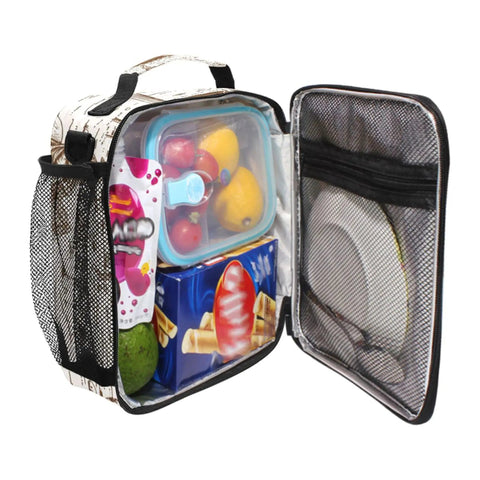 Insulated Kids Lunch Bag For Outdoor Camping Large Capacity Fits Lunch Boxes Water Bottles Snacks And Fruit 10.5x9.5x3.5 Inches