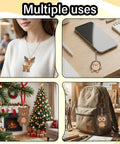 161 Piece Shrink Plastic Keychain Making Kit With 30 Sheets, Includes Hole Punch shown as necklace, phone charm, and decoration