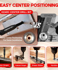 EZARC countersink drill bit set, 22-pc wood kit with centering bits, magnetic bit holder, 1/4 inch hex shank, box