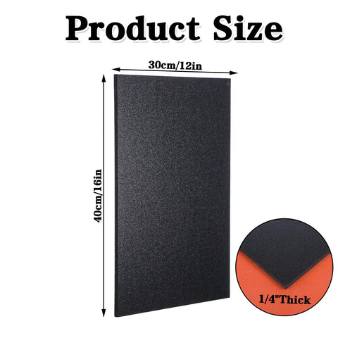 2 Pack ABS Plastic Sheet 12 By 16 Inch One Quarter Inch Thick Black Rigid Moldable Thermoplastic Board shown from the side
