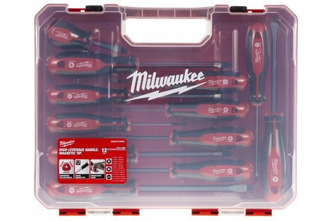 12 Piece Tri Lobe Screwdriver Set With Anti Roll Handles And Three Sided Collar For Solid Grip Permanent Visible ID Markings