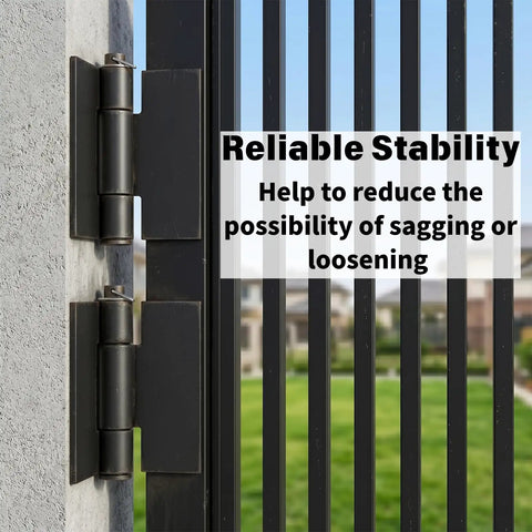 4 Pack Beefy Heavy Duty Weld On Hinges Metal 4.2 x 4.4 Inch welded to metal gate with corrosion-resistant finish