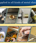 Vifmy 1/4-20 rivet nuts collage; carbon steel, zinc-plated, flat-head with knurled body