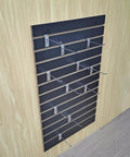24 By 40 Inch Black Slatwall Panel For Home Garage And Retail Display, Flexible Wall Organizer With Hooks Installed