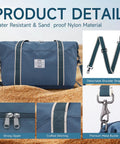 Travel Duffle Bag For Everyday Getaways Foldable Waterproof Weekender Carry On With Wet Compartment And Detachable Shoulder Strap