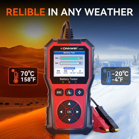 Universal 6V 12V 24V Car Battery Tester With Cloud Report For Quick Health Check Voltage Readout Charge Status And Cranking And Charging System Diagnostics In One Handy Automotive Tool, handheld tester