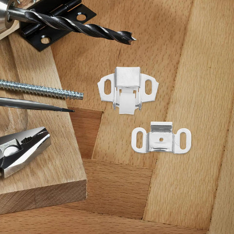 Heavy Duty Door Roller Catch Set For Cabinet And Closet Doors With Iron Construction And Silver Finish Secure Closure