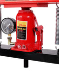 Heavy Duty 20 Ton Hydraulic Shop Press With Easy Read Pressure Dial For Grease Monkey Auto Garage showing hydraulic jack and pressure gauge.