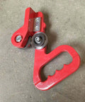 9 Inch Manual Sheet Metal Nibbler Handheld Pull Cutter for steel and aluminum with red handle on concrete surface