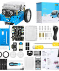 Kid Friendly Entry Level Coding Robot Kit For Kids Aged 8 To 12 Learn Scratch And Arduino with components, manual, and box.