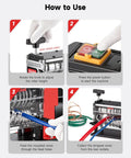 Electric Wire Stripper Machine No-Fuss 7 Channel And 7 Blades For 0.06-1.1 In Wires, 60W Motor, step-by-step usage guide