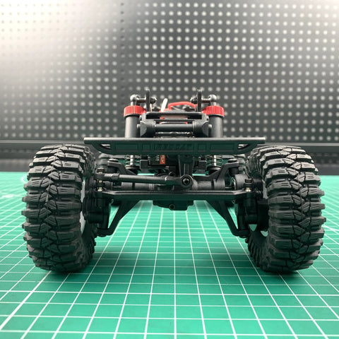 Beefed Up One Eighteenth Aluminum Steering Link Set For Redcat Ascent 18 RC Crawler Upgrade Black Anodized Heavy Duty Precision Engineered For Ultra Smooth Steering And Rock Solid Control Front And Rear Link Replacements on Redcat Ascent 18 chassis