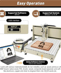 4 Axis Router Engraver USB CNC 6090 2.2KW Spindle Milling Drilling Machine For Woodworking with carving example