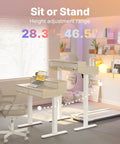 32 By 20 Inch Electric Standing Desk With Four Drawers, Adjustable Height Sit Stand Home Office Desk With C Clamp Mount