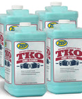 Heavy Duty Industrial Hand Cleaner With Pumice And Lanolin Real Deal Strength Against Grease And Grime Refill Only Without Pump Case Of Four One Gallon Bottles stacked together.