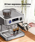 Badass 20 Bar Espresso Machine With Built In Grinder And Dual Boiler Heating System For Simultaneous Pulls And Frothing Game Changer Kitchen Gear Fire Shots Every Time with coffee shot extraction.