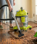 Cordless No Cord Hassle Wet And Dry Vacuum Cleaner With 24V Battery And Charger Stainless Steel 5.3 Gallon Tank For Quick Home Garage And Outdoor Cleaning Brush Nozzle And Tubes Included