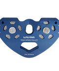 Heavy Duty Aluminum Zip Line Pulley System For Backyard Climbing Hauling And Rigging With Smooth Stainless Steel Bearings In Blue New And Improved Speed Trolley For Fast Smooth Rides