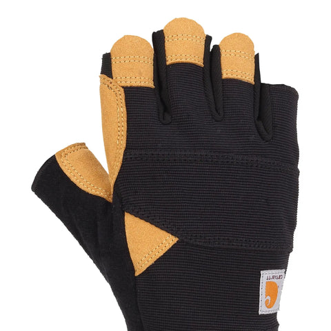 Padded Palm Fingerless Work Glove With Breathable Spandex And Synthetic Leather For Superior Dexterity And Grippy Handling