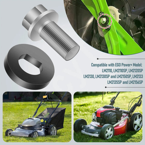 Image showing Center Flange Bolt And Blade Washer Replacement Kit For EGO Power Plus Lawn Mowers 21 Inch Select Cut Models.